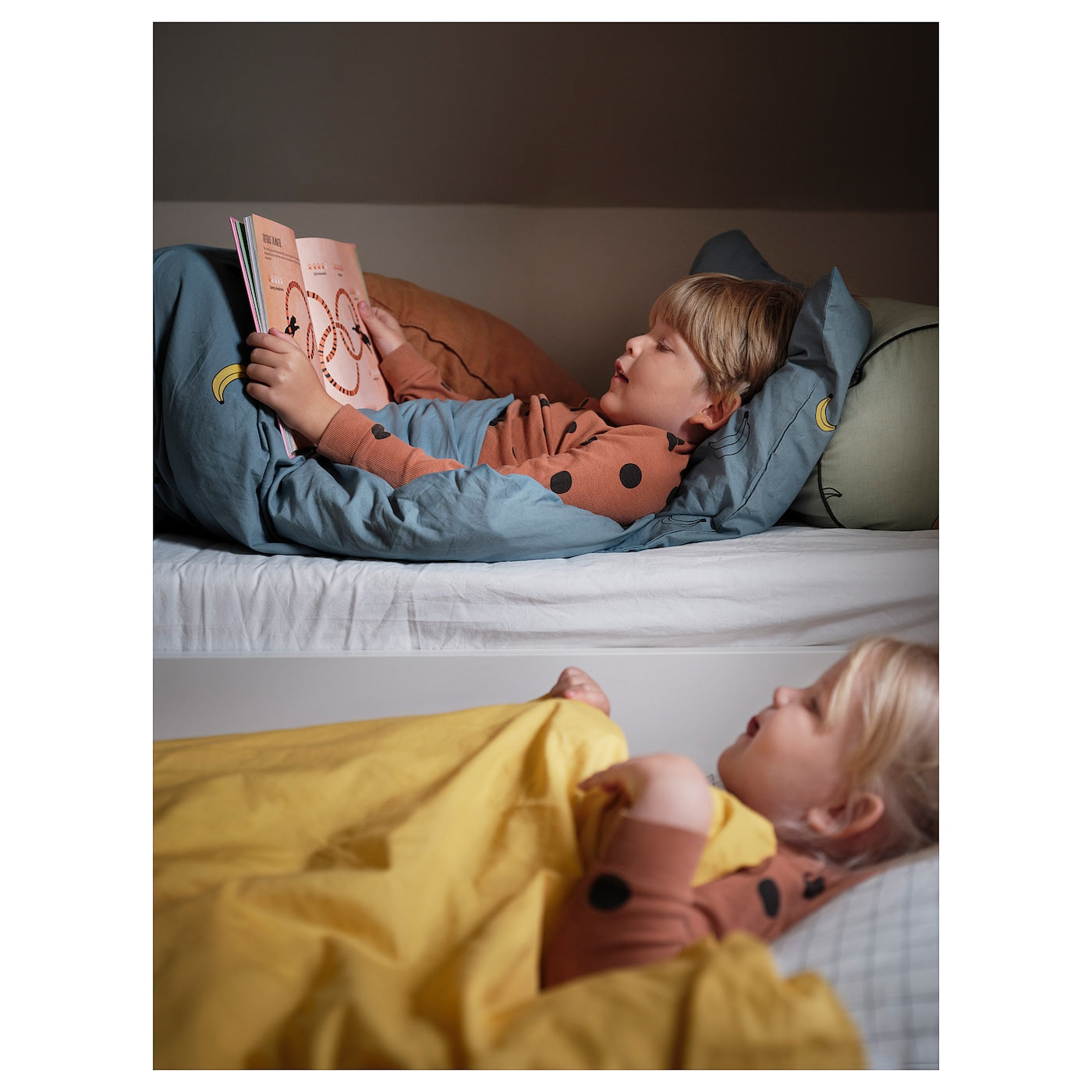 Bed frame with underbed and storage, white, 90x200 cm